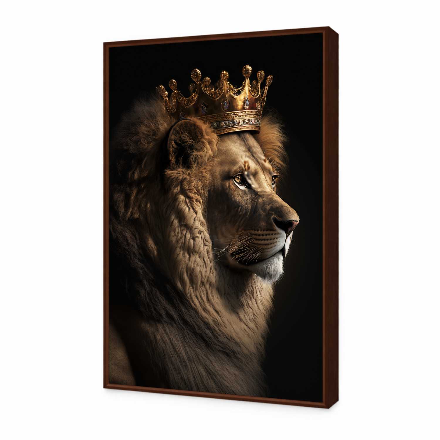 Quadro Decorativo Leão Com a Coroa 